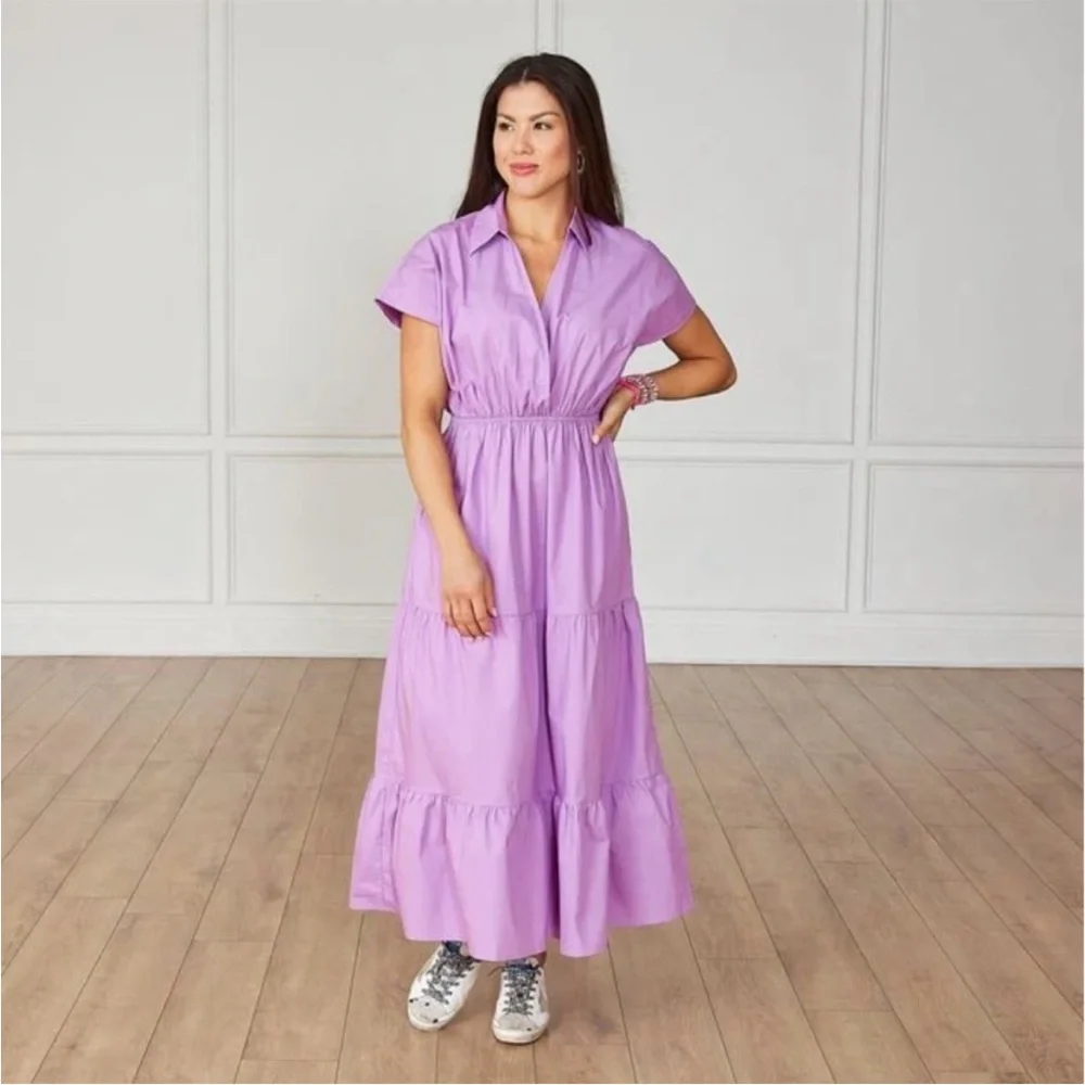 Caryn Lawn Gayle Maxi Dress - Lavender